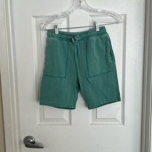 Mini Boden Garment Dyed Shorts Green
